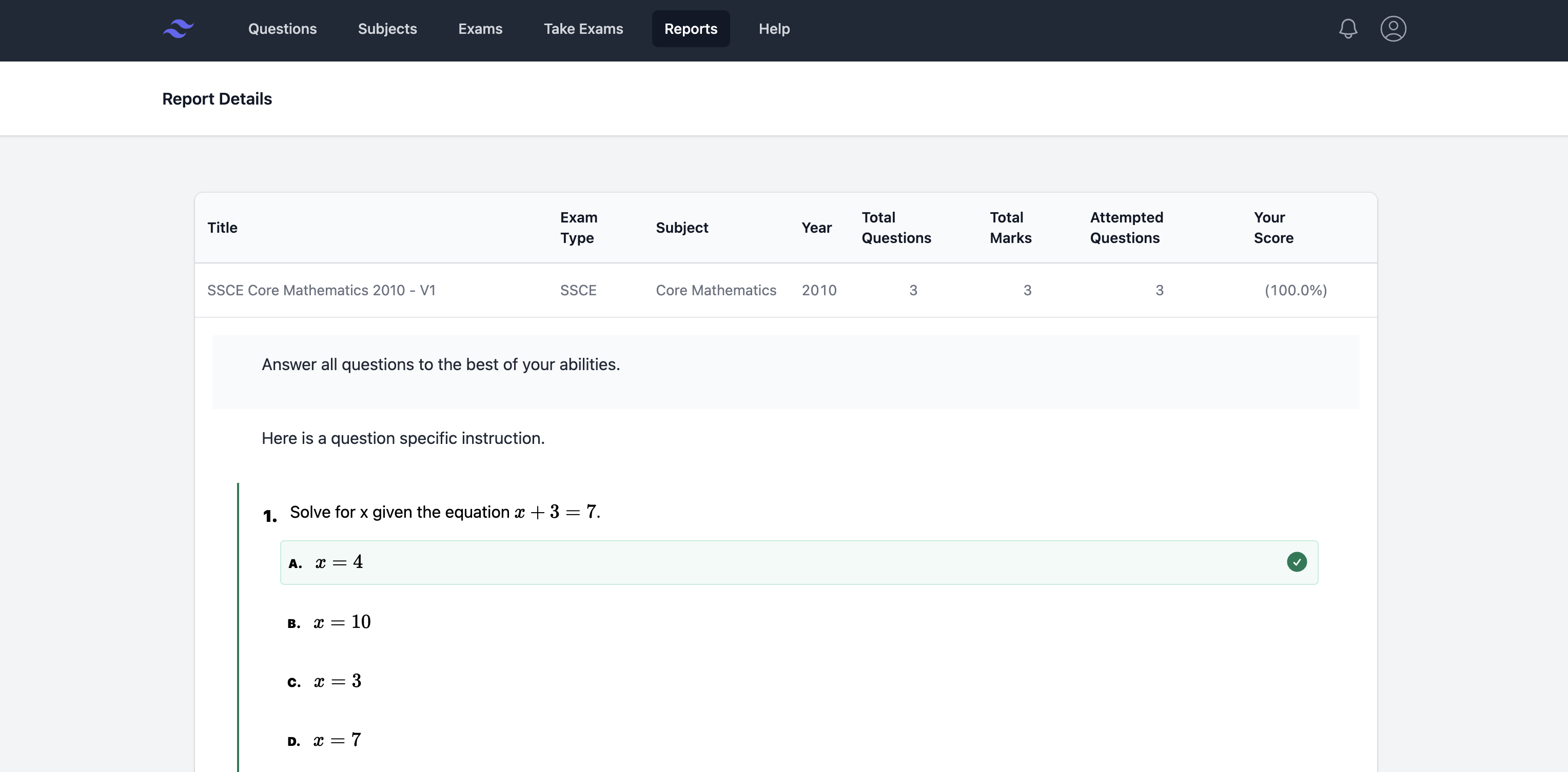 Exam Daily Dashboard